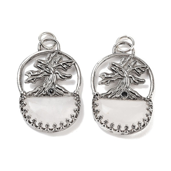 PandaHall Natural Quartz Crystal Rock Crystal Bag Pendants, Rack Plating Antique Silver Plated Brass Tree Charms, Cadmium Free & Lead Free...
PandaHall Natural Quartz Crystal Rock Crystal Bag Pendants, Rack Plating Antique Silver Plated Brass Tree Charms, Cadmium Free & Lead Free...