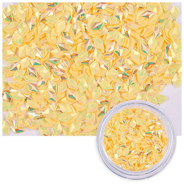 PandaHall Laser Shining Nail Art Glitter, Manicure Sequins, DIY Sparkly Paillette Tips Nail, Rhombus , Yellow, 3.5x2.5x1.5mm, 1g/box Plastic...
PandaHall Laser Shining Nail Art Glitter, Manicure Sequins, DIY Sparkly Paillette Tips Nail, Rhombus , Yellow, 3.5x2.5x1.5mm, 1g/box Plastic...