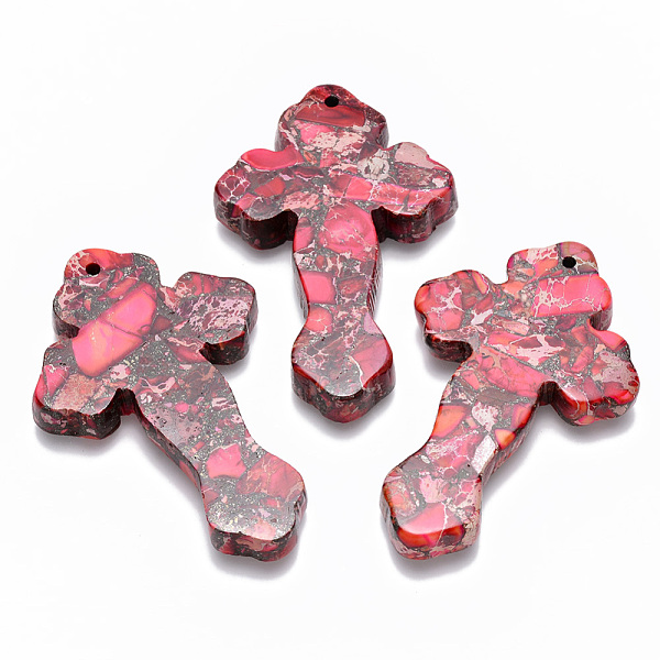PandaHall Synthetic Imperial Jasper Big Pendants, Dyed, Cross, Deep Pink, 60~61.5x38~39.5x7~8mm, Hole: 1.8mm Imperial Jasper Cross Pink
PandaHall Synthetic Imperial Jasper Big Pendants, Dyed, Cross, Deep Pink, 60~61.5x38~39.5x7~8mm, Hole: 1.8mm Imperial Jasper Cross Pink