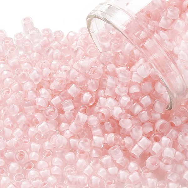 PandaHall TOHO Round Seed Beads, Japanese Seed Beads, (967) Inside Color Crystal/Neon Rosaline Lined, 8/0, 3mm, Hole: 1mm, about 220pcs/10g..., Pink
PandaHall TOHO Round Seed Beads, Japanese Seed Beads, (967) Inside Color Crystal/Neon Rosaline Lined, 8/0, 3mm, Hole: 1mm, about 220pcs/10g..., Pink