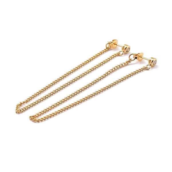 PandaHall Long Chain Tassel Dangle Stud Earrings for Girl Women, Brass Micro Pave Clear Cubic Zirconia Ear Thread , Real 18K Gold Plated...
PandaHall Long Chain Tassel Dangle Stud Earrings for Girl Women, Brass Micro Pave Clear Cubic Zirconia Ear Thread , Real 18K Gold Plated...
