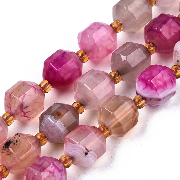 PandaHall Natural Agate Beads Strands, Faceted, with Seed Beads, Dyed, Round, Hot Pink, 10.5x9.5mm, Hole: 1.2mm, about 31~32pcs/strand...
PandaHall Natural Agate Beads Strands, Faceted, with Seed Beads, Dyed, Round, Hot Pink, 10.5x9.5mm, Hole: 1.2mm, about 31~32pcs/strand...
