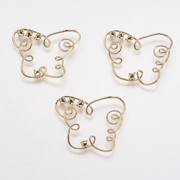 PandaHall Brass Connectoe Rhinestone Settings, Real 18K Gold Plated, Hollow Butterfly, 26x32x3mm, Fit For 1.5mm Rhinestone Brass Butterfly
PandaHall Brass Connectoe Rhinestone Settings, Real 18K Gold Plated, Hollow Butterfly, 26x32x3mm, Fit For 1.5mm Rhinestone Brass Butterfly