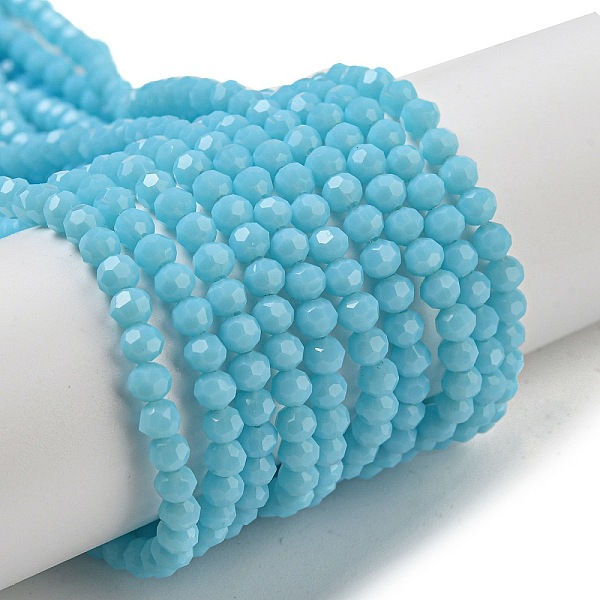 PandaHall Opaque Glass Beads Stands, Faceted(32 Facets), Round, Light Sky Blue, 3~3.5mm, Hole: 0.6mm, about 163~166pcs/strand, 50~51cm Glass...
PandaHall Opaque Glass Beads Stands, Faceted(32 Facets), Round, Light Sky Blue, 3~3.5mm, Hole: 0.6mm, about 163~166pcs/strand, 50~51cm Glass...