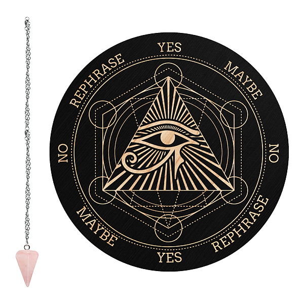 PandaHall CRASPIRE Pendulum Board Eye of Horus Dowsing Divination Metaphysical Message Board 7.9Inch Wooden Carven Board with Rose Quartz...
PandaHall CRASPIRE Pendulum Board Eye of Horus Dowsing Divination Metaphysical Message Board 7.9Inch Wooden Carven Board with Rose Quartz...