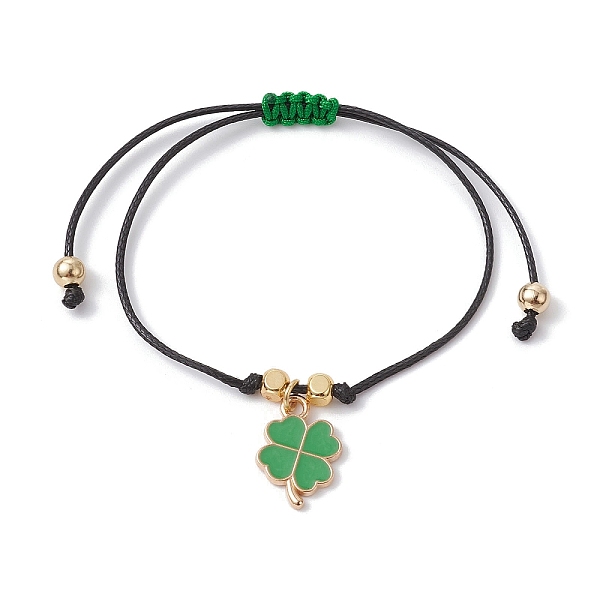 PandaHall Alloy Enamel Clover Charm Bracelet, Braided Adjustable Bracelet, Green, Inner Diameter: 3-3/8 inch(8.6cm) Alloy Clover Green
PandaHall Alloy Enamel Clover Charm Bracelet, Braided Adjustable Bracelet, Green, Inner Diameter: 3-3/8 inch(8.6cm) Alloy Clover Green