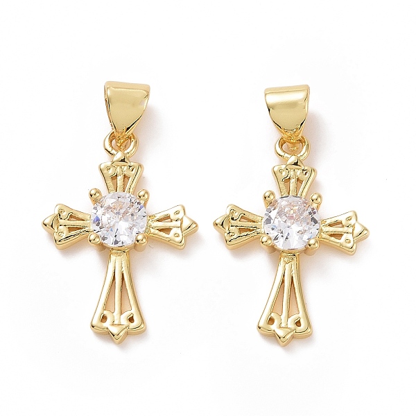 PandaHall Brass Cubic Zirconia Pendants, Hollow Religion Cross Charm, Golden, 20x14x4mm, Hole: 3x5mm Brass+Cubic Zirconia Cross Clear
PandaHall Brass Cubic Zirconia Pendants, Hollow Religion Cross Charm, Golden, 20x14x4mm, Hole: 3x5mm Brass+Cubic Zirconia Cross Clear