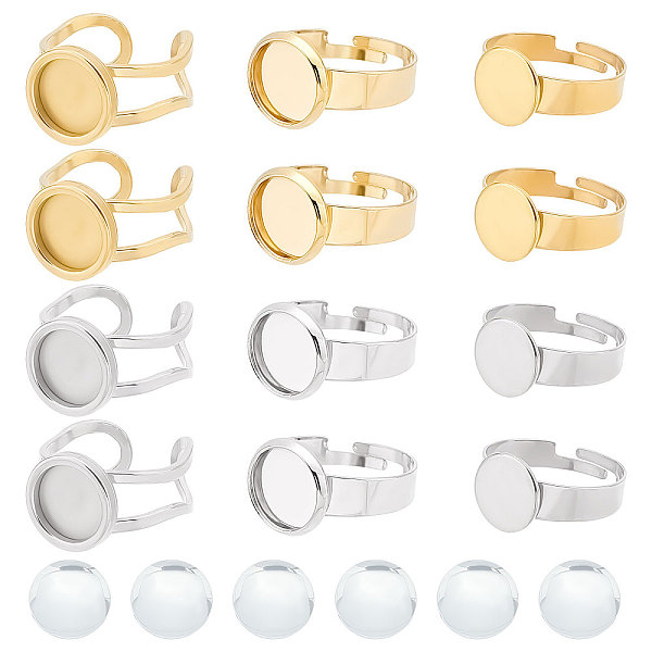 PandaHall SUNNYCLUE 1 Box 24Pcs 3 Style 10mm Cabochon Ring Blanks Stainless Steel Blank Rings Adjustable Rings Bulk Flat Round Ring Settings...
PandaHall SUNNYCLUE 1 Box 24Pcs 3 Style 10mm Cabochon Ring Blanks Stainless Steel Blank Rings Adjustable Rings Bulk Flat Round Ring Settings...