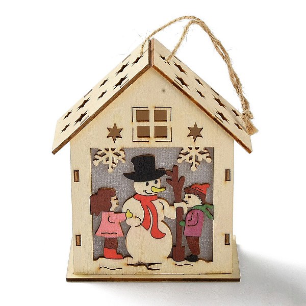 PandaHall Christmas Theme Wood House Hanging Ornaments, with Electromagnetic Light, Snowman, 230mm White Moonstone Snowman
PandaHall Christmas Theme Wood House Hanging Ornaments, with Electromagnetic Light, Snowman, 230mm White Moonstone Snowman