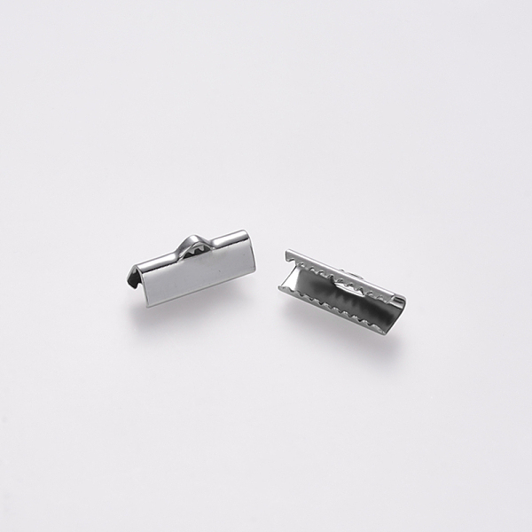 PandaHall 304 Stainless Steel Ribbon Crimp Ends, Stainless Steel Color, 7x16mm, Hole: 1.5x2mm 304 Stainless Steel
PandaHall 304 Stainless Steel Ribbon Crimp Ends, Stainless Steel Color, 7x16mm, Hole: 1.5x2mm 304 Stainless Steel