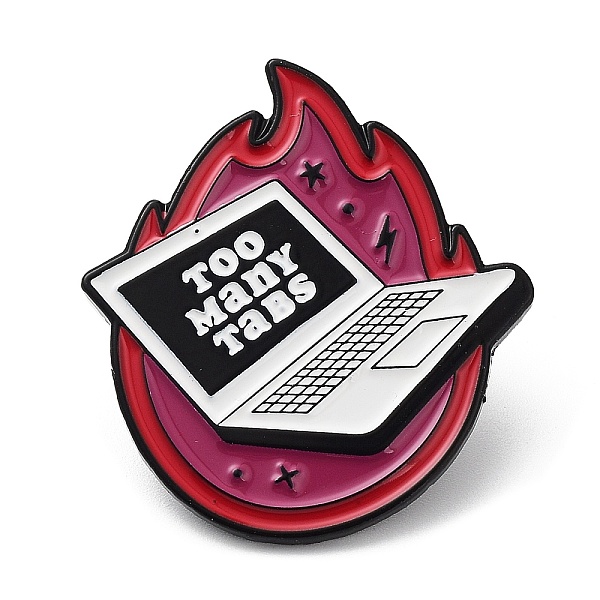 PandaHall Fire & Computer Word Too Many Tabs Enamel Pins, Electrophoresis Black Alloy Brooch for Backpack Clothes, Medium Violet Red...
PandaHall Fire & Computer Word Too Many Tabs Enamel Pins, Electrophoresis Black Alloy Brooch for Backpack Clothes, Medium Violet Red...