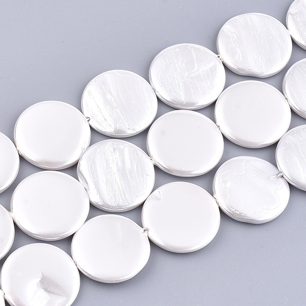 PandaHall Shell Pearl Beads Strands, Spray Painted, Flat Round, White, 20x3mm, Hole: 1mm, about 20pcs/strand, 15.9 inch Shell Pearl Flat...
PandaHall Shell Pearl Beads Strands, Spray Painted, Flat Round, White, 20x3mm, Hole: 1mm, about 20pcs/strand, 15.9 inch Shell Pearl Flat...