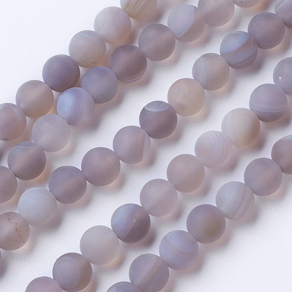 PandaHall Natural Grade A Striped Agate/Banded Agate Beads Strands, Dyed & Heated, Frosted, Round, Rosy Brown, 8~8.5mm, Hole: 1.2mm, about...
PandaHall Natural Grade A Striped Agate/Banded Agate Beads Strands, Dyed & Heated, Frosted, Round, Rosy Brown, 8~8.5mm, Hole: 1.2mm, about...