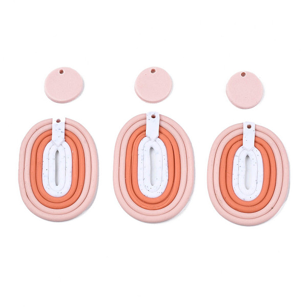 PandaHall Handmade Polymer Clay Pendants, Oval & Flat Round, Pink, 16~47.5x16~34.5x2~4mm, Hole: 1.8mm, 2pcs/set Polymer Clay Mixed Shapes...
PandaHall Handmade Polymer Clay Pendants, Oval & Flat Round, Pink, 16~47.5x16~34.5x2~4mm, Hole: 1.8mm, 2pcs/set Polymer Clay Mixed Shapes...