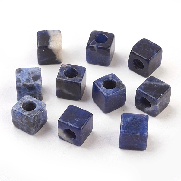 PandaHall Natural Sodalite European Beads, Large Hole Beads, Cube, 10x10x10mm, Hole: 4.5~5mm Sodalite Cube Blue
PandaHall Natural Sodalite European Beads, Large Hole Beads, Cube, 10x10x10mm, Hole: 4.5~5mm Sodalite Cube Blue