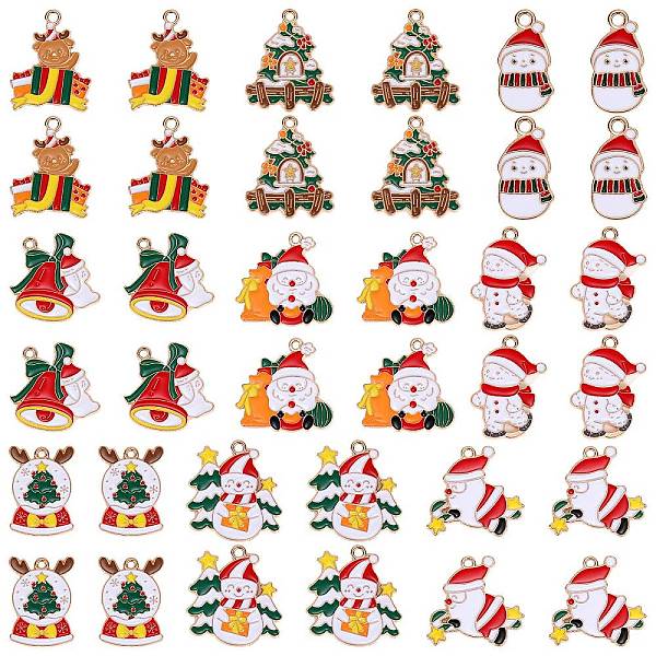 PandaHall 36Pcs 9 Style Christmas Theme Alloy Enamel Pendants, Light Gold, Mixed Shapes, 20~25x11~24x1~2mm, Hole: 1.4~2mm, 4pcs/style...
PandaHall 36Pcs 9 Style Christmas Theme Alloy Enamel Pendants, Light Gold, Mixed Shapes, 20~25x11~24x1~2mm, Hole: 1.4~2mm, 4pcs/style...