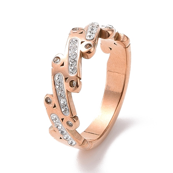 PandaHall Crystal Rhinestone Oval Bar Finger Ring, Ion Plating(IP) 304 Stainless Steel Jewelry for Women, Rose Gold, US Size 6~9..., Clear
PandaHall Crystal Rhinestone Oval Bar Finger Ring, Ion Plating(IP) 304 Stainless Steel Jewelry for Women, Rose Gold, US Size 6~9..., Clear