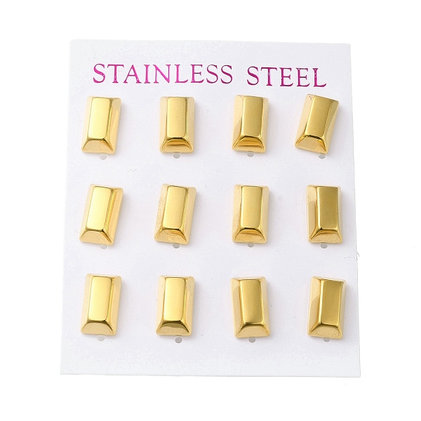 PandaHall Vacuum Plating 304 Stainless Steel Stud Earring, Rectangle, Golden, 12.5x7mm, 12pcs/set. 304 Stainless Steel Rectangle
PandaHall Vacuum Plating 304 Stainless Steel Stud Earring, Rectangle, Golden, 12.5x7mm, 12pcs/set. 304 Stainless Steel Rectangle