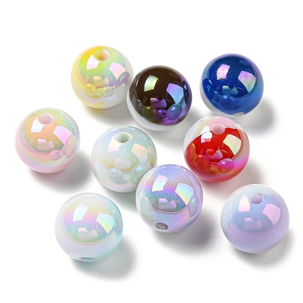 PandaHall UV Plating Rainbow Iridescent Opaque Acrylic Beads, Two Tone, Round, Mixed Color, 15.5x15.5mm, Hole: 2.5mm Acrylic Round..., Multicolor
PandaHall UV Plating Rainbow Iridescent Opaque Acrylic Beads, Two Tone, Round, Mixed Color, 15.5x15.5mm, Hole: 2.5mm Acrylic Round..., Multicolor