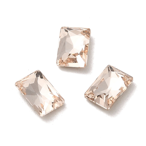 PandaHall Glass Rhinestone Cabochons, Point Back & Back Plated, Faceted, Rectangle, Light Peach, 6x4x2mm Glass Rhinestone Rectangle Pink
PandaHall Glass Rhinestone Cabochons, Point Back & Back Plated, Faceted, Rectangle, Light Peach, 6x4x2mm Glass Rhinestone Rectangle Pink