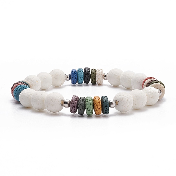 PandaHall Natural Lava Rock(Dyed) Beaded Stretch Bracelet, Essential Oil Gemstone Jewelry for Women, White, Inner Diameter: 2-1/8 inch...
PandaHall Natural Lava Rock(Dyed) Beaded Stretch Bracelet, Essential Oil Gemstone Jewelry for Women, White, Inner Diameter: 2-1/8 inch...
