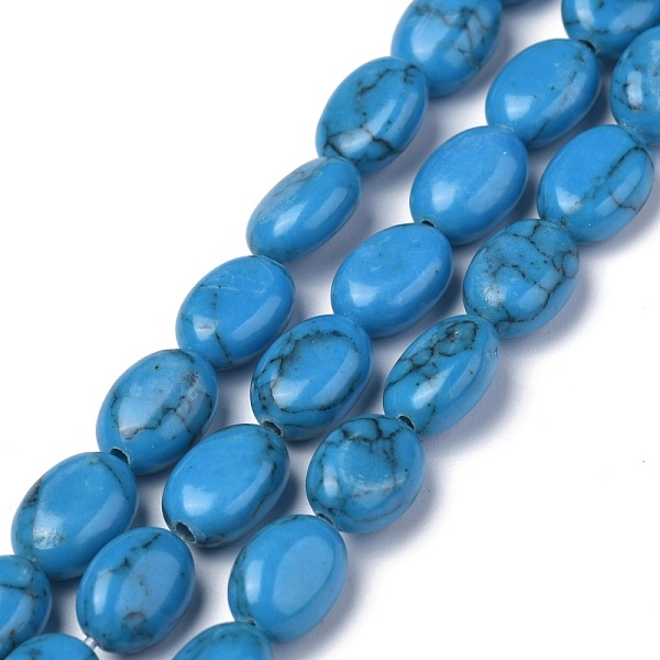 PandaHall Synthetic Turquoise Bead Strand, Dyed, Oval, Dodger Blue, 8x6x3.5~4mm, Hole: 1mm, about 45~52pcs/strand, 15.16~15.74 inch...
PandaHall Synthetic Turquoise Bead Strand, Dyed, Oval, Dodger Blue, 8x6x3.5~4mm, Hole: 1mm, about 45~52pcs/strand, 15.16~15.74 inch...