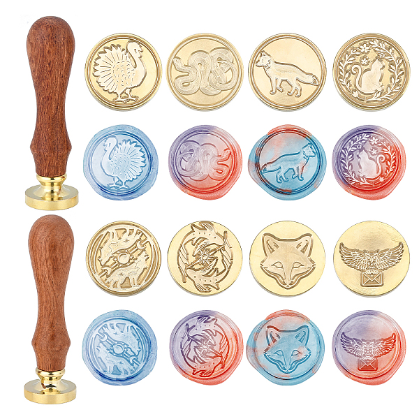 PandaHall SUPERDANT 8Pcs 8 Style Wax Seal Brass Stamp Head, with Bird Pattern, Fish Pattern, Fox Pattern, Owl Pattern, Cat Pattern, with...
PandaHall SUPERDANT 8Pcs 8 Style Wax Seal Brass Stamp Head, with Bird Pattern, Fish Pattern, Fox Pattern, Owl Pattern, Cat Pattern, with...