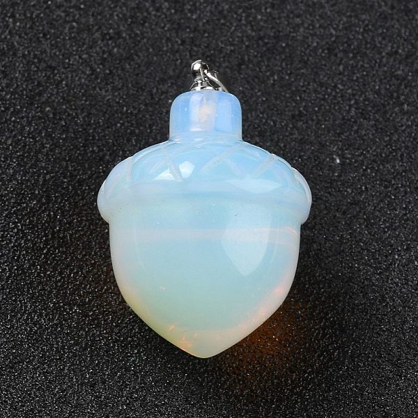 PandaHall Opalite Pendants, with Rack Plating Brass Findings, Cadmium Free & Lead Free, Real Platinum Plated, Acorns, 29x20~21mm, Clasp...
PandaHall Opalite Pendants, with Rack Plating Brass Findings, Cadmium Free & Lead Free, Real Platinum Plated, Acorns, 29x20~21mm, Clasp...