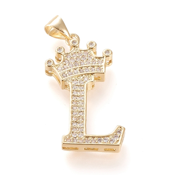 PandaHall Brass Micro Pave Cubic Zirconia Pendants, Long-Lasting Plated, with Snap on Bail, Letter.L with Crown, Real 18K Gold Plated, Clear...
PandaHall Brass Micro Pave Cubic Zirconia Pendants, Long-Lasting Plated, with Snap on Bail, Letter.L with Crown, Real 18K Gold Plated, Clear...