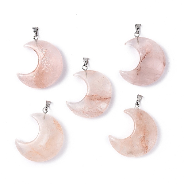 PandaHall Natural Hematoid Quartz Pendants, Moon Charms, with Platinum Tone Brass Findings, 35x27x10mm, Hole: 10x4mm Other Quartz Moon
PandaHall Natural Hematoid Quartz Pendants, Moon Charms, with Platinum Tone Brass Findings, 35x27x10mm, Hole: 10x4mm Other Quartz Moon