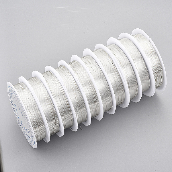 PandaHall Round Copper Jewelry Wire, Long-Lasting Plated, Silver Color Plated, 26 Gauge, 0.4mm, about 32.8 Feet(10m)/roll Copper Round
PandaHall Round Copper Jewelry Wire, Long-Lasting Plated, Silver Color Plated, 26 Gauge, 0.4mm, about 32.8 Feet(10m)/roll Copper Round
