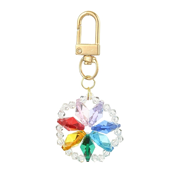 PandaHall Flower Glass Pendant Decorations, Alloy Swivel Clasps Charms for Bag Key Chain Ornaments, Colorful, 75mm Glass Flower
PandaHall Flower Glass Pendant Decorations, Alloy Swivel Clasps Charms for Bag Key Chain Ornaments, Colorful, 75mm Glass Flower