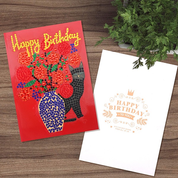 PandaHall DIY Diamond Painting Greeting Card Kits, with Resin Rhinestones, Diamond Sticky Pen, Tray Plate and Glue Clay, Cat Shape, Red...
PandaHall DIY Diamond Painting Greeting Card Kits, with Resin Rhinestones, Diamond Sticky Pen, Tray Plate and Glue Clay, Cat Shape, Red...