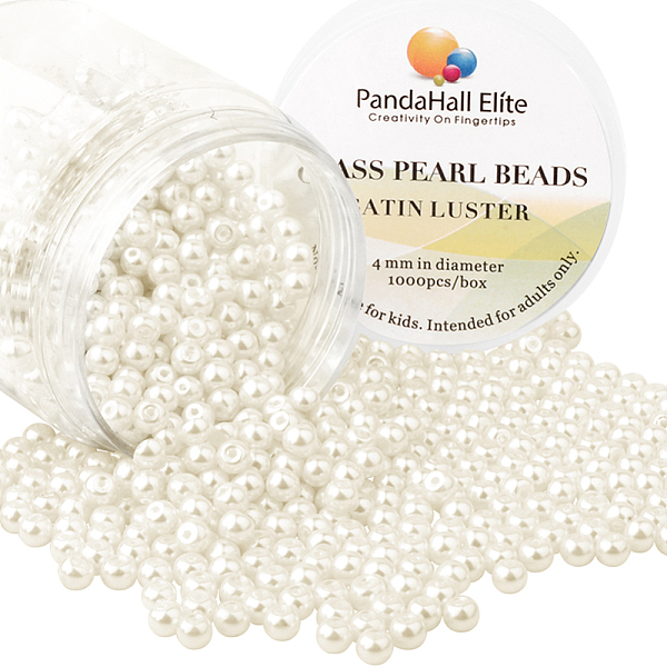 PandaHall Pearlized Eco-Friendly Dyed Glass Pearl Round Bead, Beige, 4~4.5mm, Hole: 0.7~1.1mm, about 1000pcs/box Glass Round Yellow
PandaHall Pearlized Eco-Friendly Dyed Glass Pearl Round Bead, Beige, 4~4.5mm, Hole: 0.7~1.1mm, about 1000pcs/box Glass Round Yellow