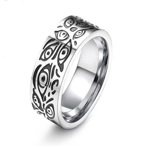 PandaHall Antique Silver Titanium Steel Finger Ring, Eye, US Size 10(19.8mm) Stainless Steel Eye
PandaHall Antique Silver Titanium Steel Finger Ring, Eye, US Size 10(19.8mm) Stainless Steel Eye