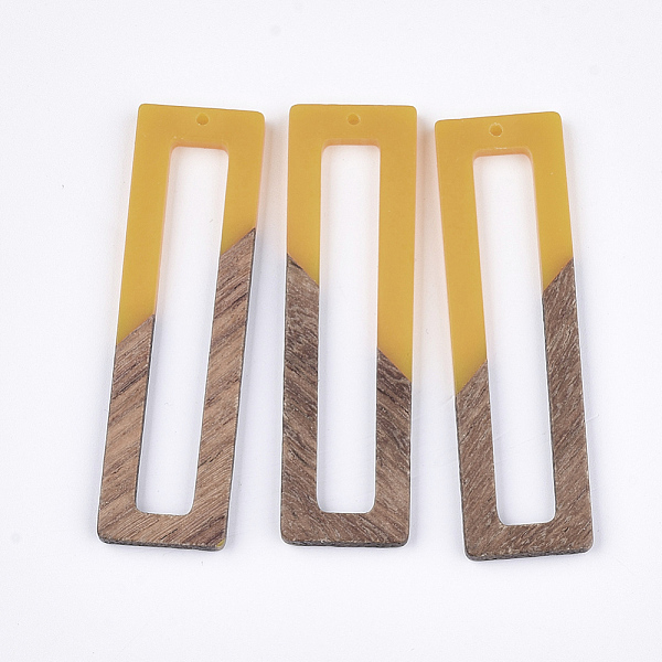 PandaHall Resin & Walnut Wood Big Pendants, Rectangle, Gold, 60.5~61x17x3mm, Hole: 1.6mm Resin+Wood Rectangle Gold
PandaHall Resin & Walnut Wood Big Pendants, Rectangle, Gold, 60.5~61x17x3mm, Hole: 1.6mm Resin+Wood Rectangle Gold