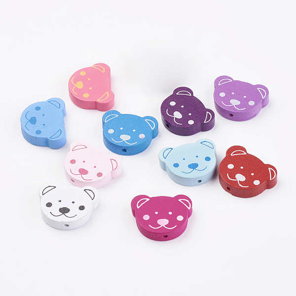 PandaHall Natural Wood Printed Beads, Dyed, Bear, Mixed Color, 19x25x6mm, Hole: 2mm, about 410pcs/500g Wood Bear Multicolor
PandaHall Natural Wood Printed Beads, Dyed, Bear, Mixed Color, 19x25x6mm, Hole: 2mm, about 410pcs/500g Wood Bear Multicolor