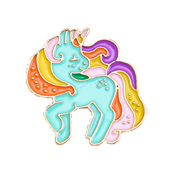 PandaHall Unicorn Enamel Pin, Light Gold Alloy Brooch for Backpack Clothes, Turquoise, 30x30mm Alloy+Enamel Green
PandaHall Unicorn Enamel Pin, Light Gold Alloy Brooch for Backpack Clothes, Turquoise, 30x30mm Alloy+Enamel Green
