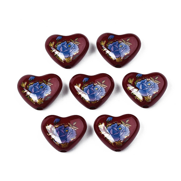 PandaHall Flower Printed Opaque Acrylic Heart Beads, Coconut Brown, 16x19x8mm, Hole: 2mm Acrylic Heart
PandaHall Flower Printed Opaque Acrylic Heart Beads, Coconut Brown, 16x19x8mm, Hole: 2mm Acrylic Heart