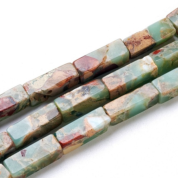 PandaHall Synthetic Aqua Terra Jasper Beads Strands, Rectangle, 13x4~4.5x4~4.5mm, Hole: 1mm, about 30pcs/strand, 15.75 inch(40cm) Aqua Terra...
PandaHall Synthetic Aqua Terra Jasper Beads Strands, Rectangle, 13x4~4.5x4~4.5mm, Hole: 1mm, about 30pcs/strand, 15.75 inch(40cm) Aqua Terra...