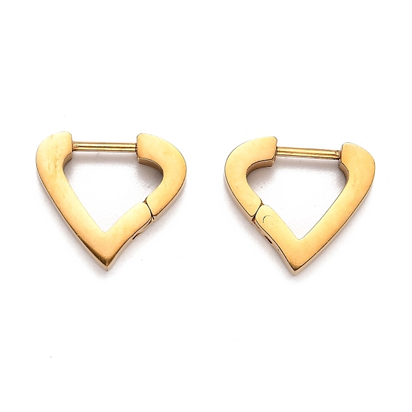 PandaHall 304 Stainless Steel Huggie Hoop Earrings, Heart, Golden, 13x14.5x3mm, Pin: 1mm 304 Stainless Steel Heart
PandaHall 304 Stainless Steel Huggie Hoop Earrings, Heart, Golden, 13x14.5x3mm, Pin: 1mm 304 Stainless Steel Heart