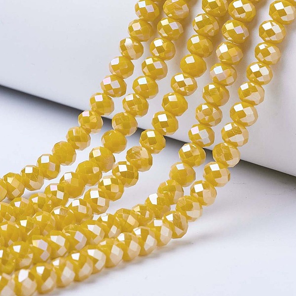 PandaHall Electroplate Glass Beads Strands, Opaque Solid Color, AB Color Plated, Faceted, Rondelle, Yellow, 2.5x2mm, Hole: 0.4mm, about...
PandaHall Electroplate Glass Beads Strands, Opaque Solid Color, AB Color Plated, Faceted, Rondelle, Yellow, 2.5x2mm, Hole: 0.4mm, about...