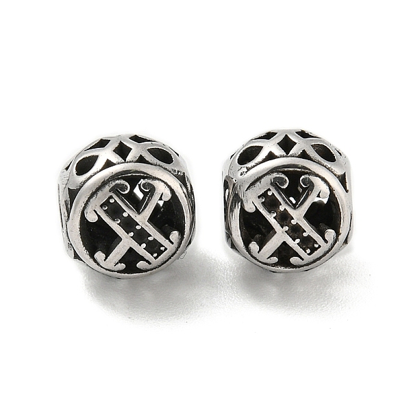 PandaHall 304 Stainless Steel Beads Rhinestone Settings, Large Hole Beads, Round, Letter X, 9.5x8.5x9.5mm, Hole: 4mm, Fit for 0.8mm...
PandaHall 304 Stainless Steel Beads Rhinestone Settings, Large Hole Beads, Round, Letter X, 9.5x8.5x9.5mm, Hole: 4mm, Fit for 0.8mm...