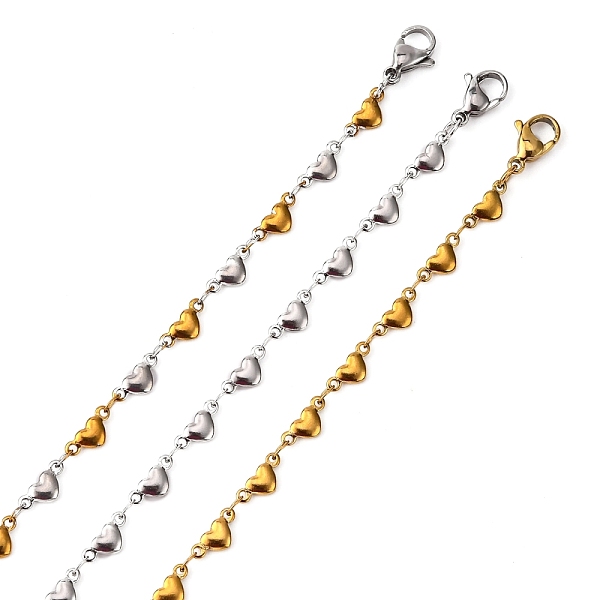 PandaHall 3Pcs 3 Colors 304 Stainless Steel Heart Link Bracelets, with Lobster Claw Clasps, Mixed Color, 8-1/4 inch(21cm), 1pc/color 304...
PandaHall 3Pcs 3 Colors 304 Stainless Steel Heart Link Bracelets, with Lobster Claw Clasps, Mixed Color, 8-1/4 inch(21cm), 1pc/color 304...