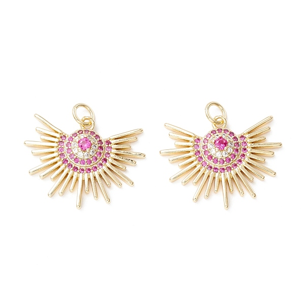 PandaHall Brass Micro Pave Deep Pink Cubic Zirconia Pendants, Fan, Real 18K Gold Plated, 19.5x25x4.5mm, Jump Ring: 5x0.8mm, 3.5mm inner...
PandaHall Brass Micro Pave Deep Pink Cubic Zirconia Pendants, Fan, Real 18K Gold Plated, 19.5x25x4.5mm, Jump Ring: 5x0.8mm, 3.5mm inner...