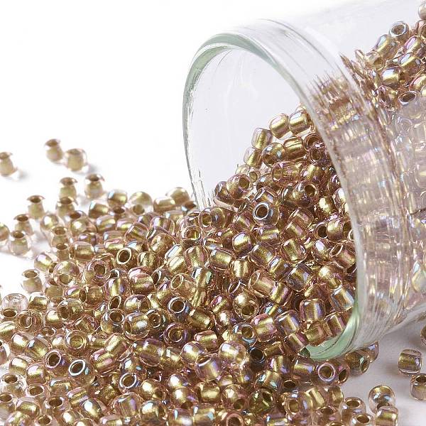 PandaHall TOHO Round Seed Beads, Japanese Seed Beads, (268) Inside Color AB Crystal/Gold Lined, 11/0, 2.2mm, Hole: 0.8mm, about 5555pcs/50g...
PandaHall TOHO Round Seed Beads, Japanese Seed Beads, (268) Inside Color AB Crystal/Gold Lined, 11/0, 2.2mm, Hole: 0.8mm, about 5555pcs/50g...