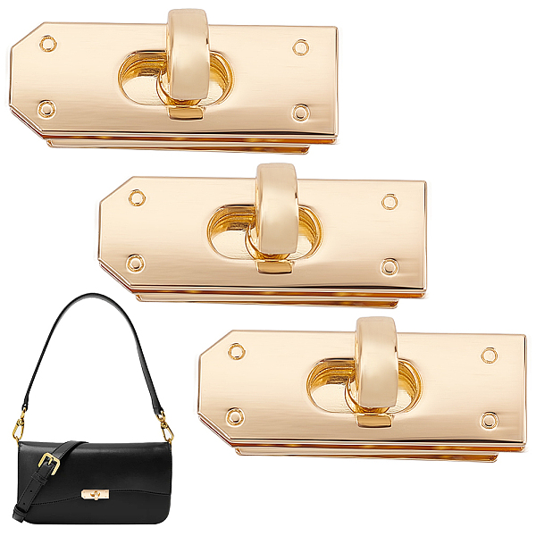 PandaHall WADORN 3 Sets Zinc Alloy Twist Lock Clasp, Turn Lock, Bag Replacement Accessories, Rectangle, Light Gold...
PandaHall WADORN 3 Sets Zinc Alloy Twist Lock Clasp, Turn Lock, Bag Replacement Accessories, Rectangle, Light Gold...