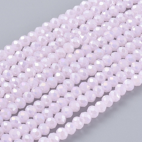 PandaHall Electroplate Glass Beads Strands, Opaque Solid Color, AB Color Plated, Faceted, Rondelle, Thistle, 3x2mm, Hole: 0.8mm, about..., Purple
PandaHall Electroplate Glass Beads Strands, Opaque Solid Color, AB Color Plated, Faceted, Rondelle, Thistle, 3x2mm, Hole: 0.8mm, about..., Purple
