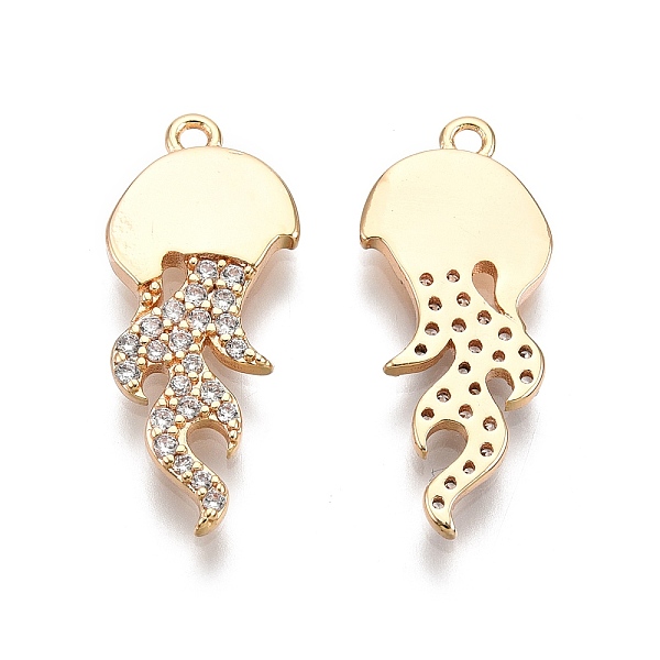 PandaHall Ion Plating(IP) Brass Micro Pave Clear Cubic Zirconia Pnedants, Nickel Free, Jellyfish Charms, Real 18K Gold Plated, 22x9.5x1.5mm...
PandaHall Ion Plating(IP) Brass Micro Pave Clear Cubic Zirconia Pnedants, Nickel Free, Jellyfish Charms, Real 18K Gold Plated, 22x9.5x1.5mm...