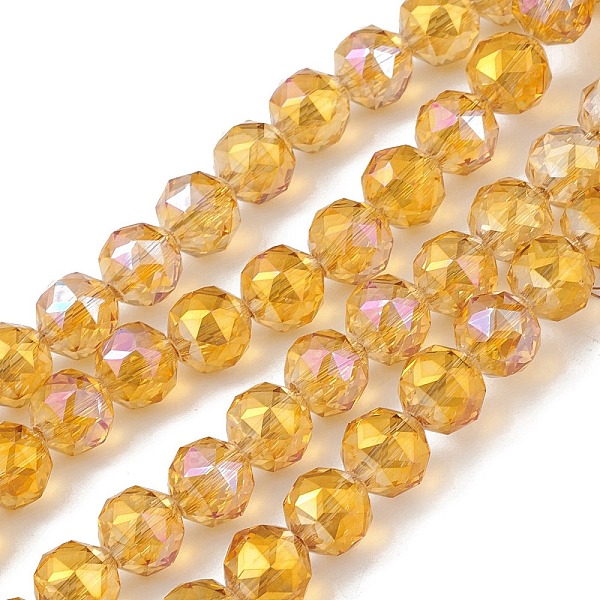 PandaHall Transparent Electroplate Glass Beads Strands, Faceted, Round, Half Rainbow Plated, Orange, 9~10x9~9.5mm, Hole: 1.4mm, about...
PandaHall Transparent Electroplate Glass Beads Strands, Faceted, Round, Half Rainbow Plated, Orange, 9~10x9~9.5mm, Hole: 1.4mm, about...
